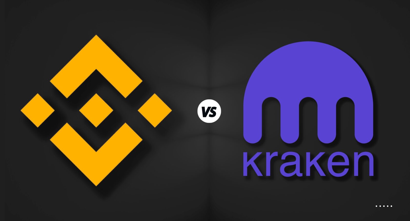 Binance vs. Kraken logos