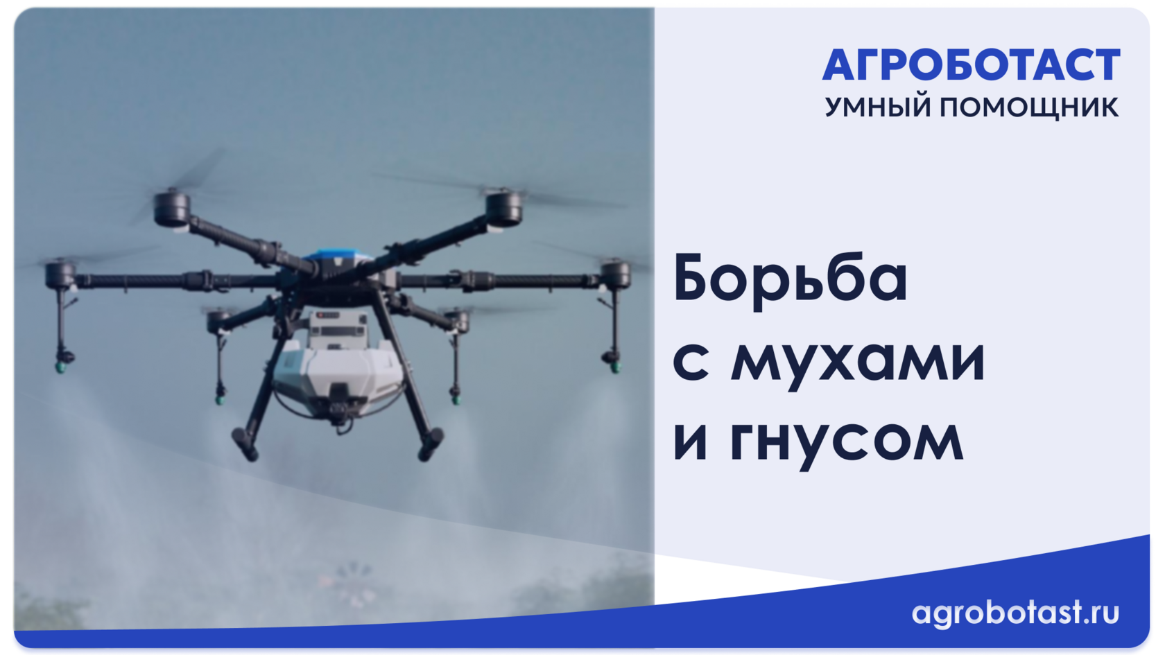 Борьба с мухами и гнусом с помощью агродронов