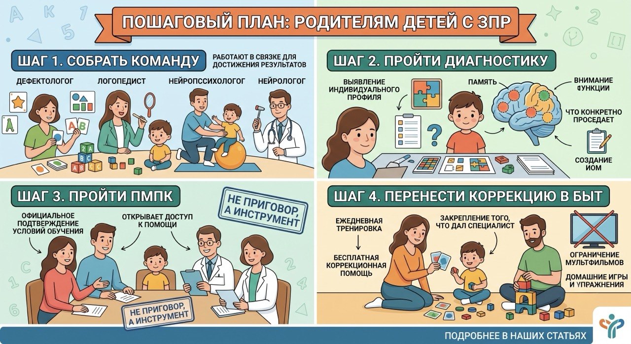 Пошаговый план: что делать родителям ребенка с ЗПР?