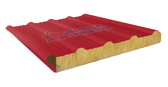 Купить кровельные сэндвич-панели с утеплителем из минеральной ваты