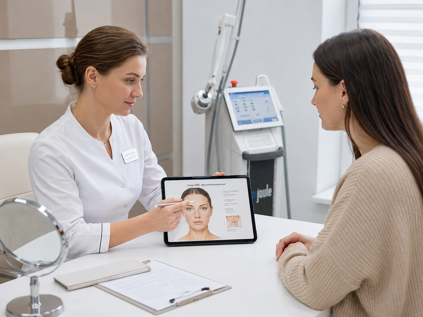 Консультация врача-косметолога перед BBL фотоомоложением в RURU Clinic