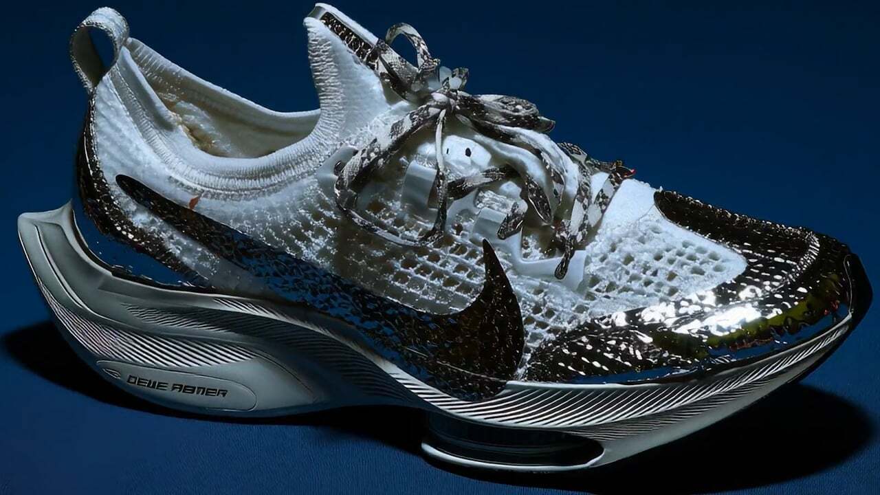 Кадр AI-видео Nike sneakers