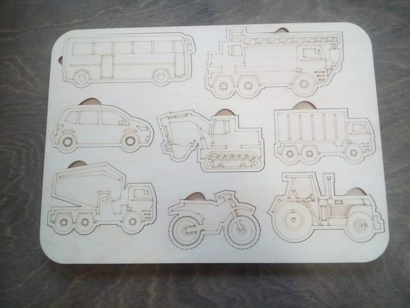 Пазл автомобили​ из фанеры