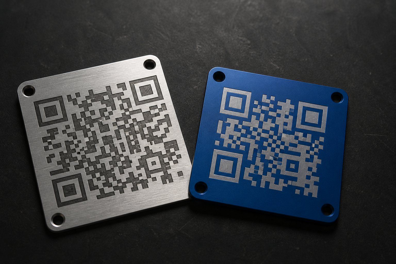 Металлические таблички с лазерной гравировкой QR-кодов
