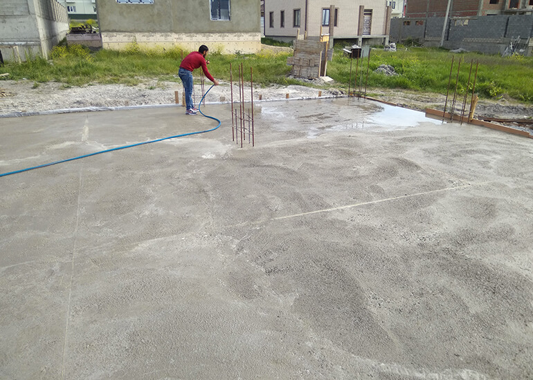 Строительство пола первого этажа дома в Новороссийске