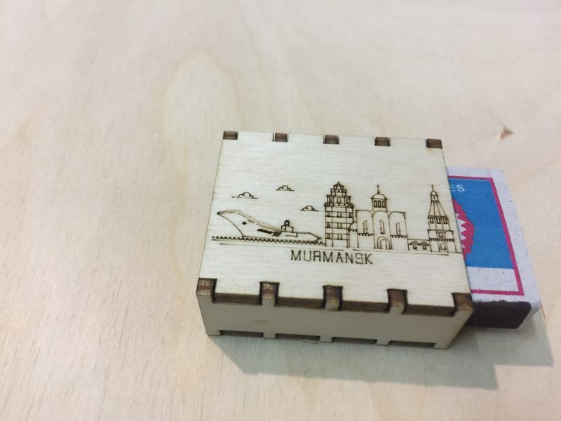 Спички сувенирные на магните города России - Мурманск
