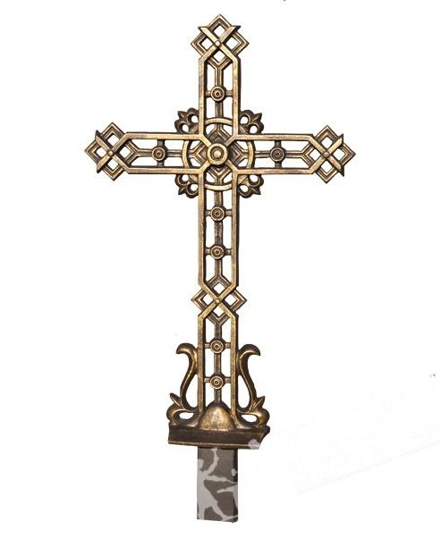 Чертеж металлического креста на могилу