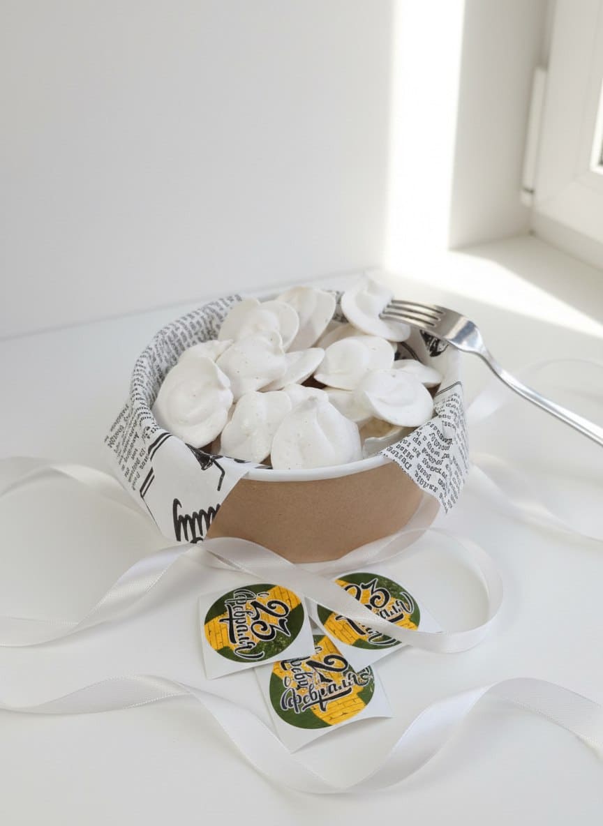 Пельмени из зефира, тарелка большая 2