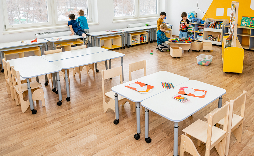 Группа мебели в детском саду по росту