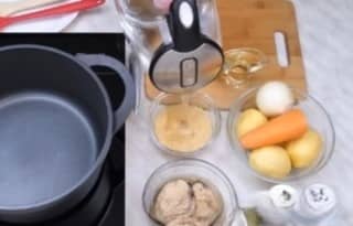 Приготовление супа из консервированной горбуши: шаг 2