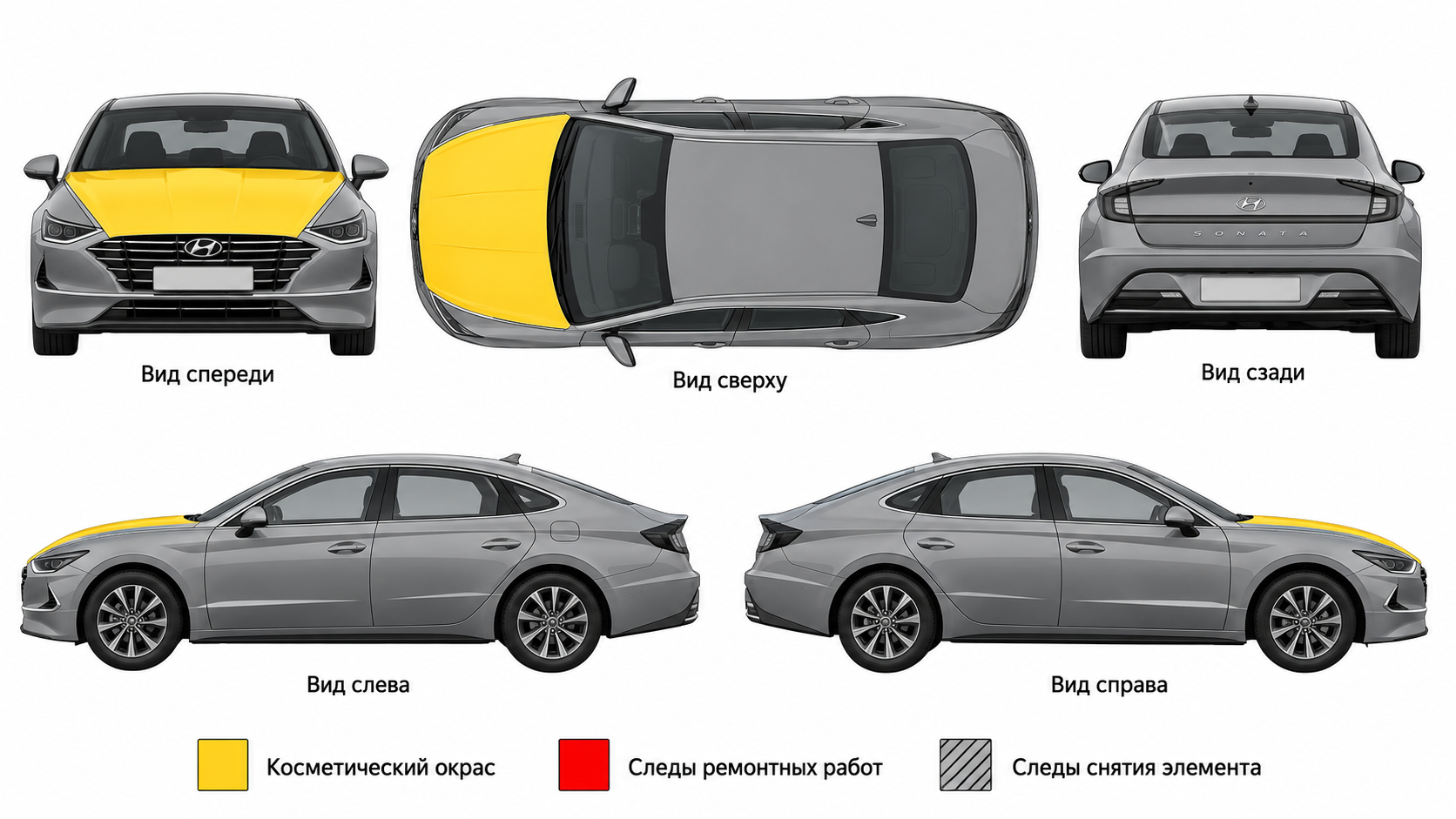 Карта ЛКП Hyundai Sonata
