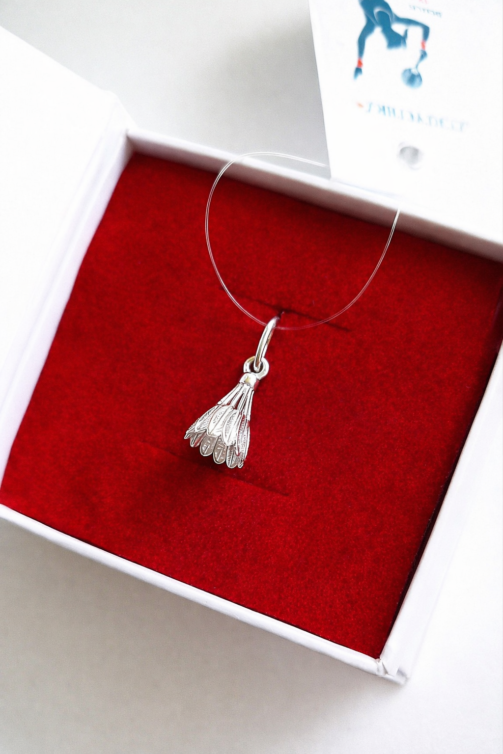 серебряная подвеска волан, воланчик, бадминтон