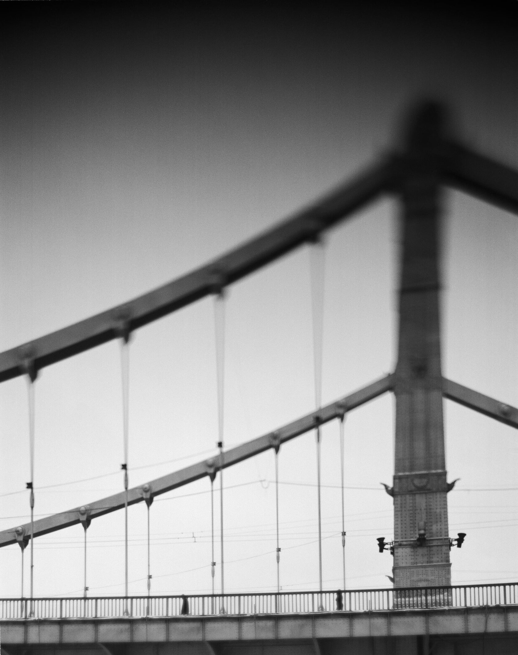 Krymskii bridge. Moscow. BW negative 4x5 inch 2009