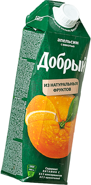 Добрый сок с апельсином