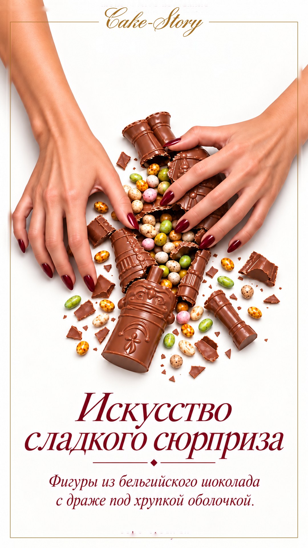 Шоколадные фигуры с драже — искусство сладкого сюрприза — Cake-Story