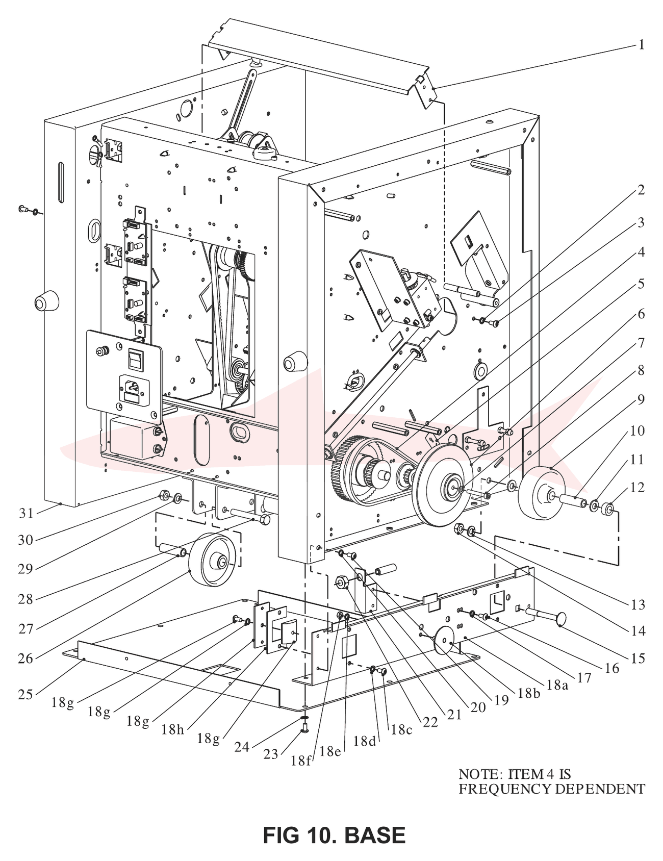Morgana BookMaster Pro Fig 10 Base Assy — схема деталей