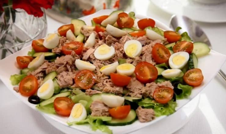 салат нисуаз с тунцом