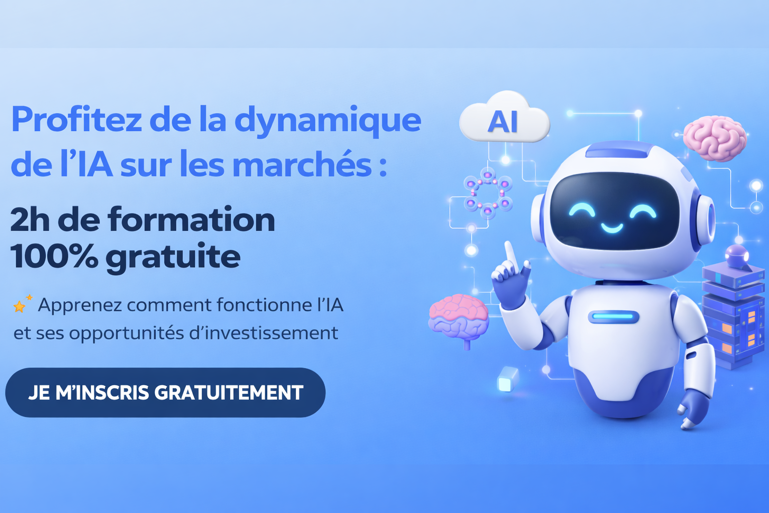 Formation gratuite investissement IA : profitez de la dynamique de l’intelligence artificielle sur les marchés financiers