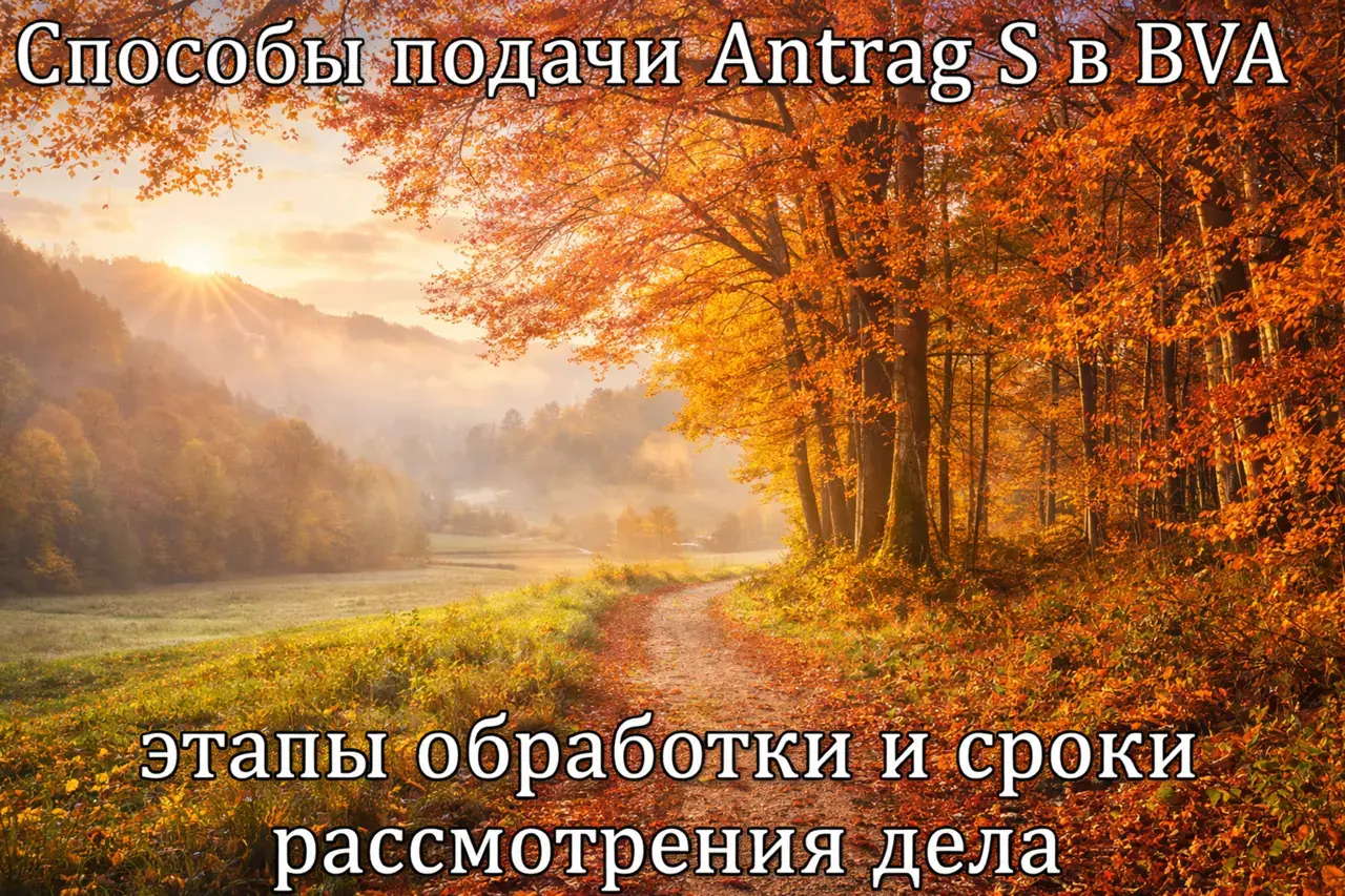 Способы подачи Antrag S в BVA