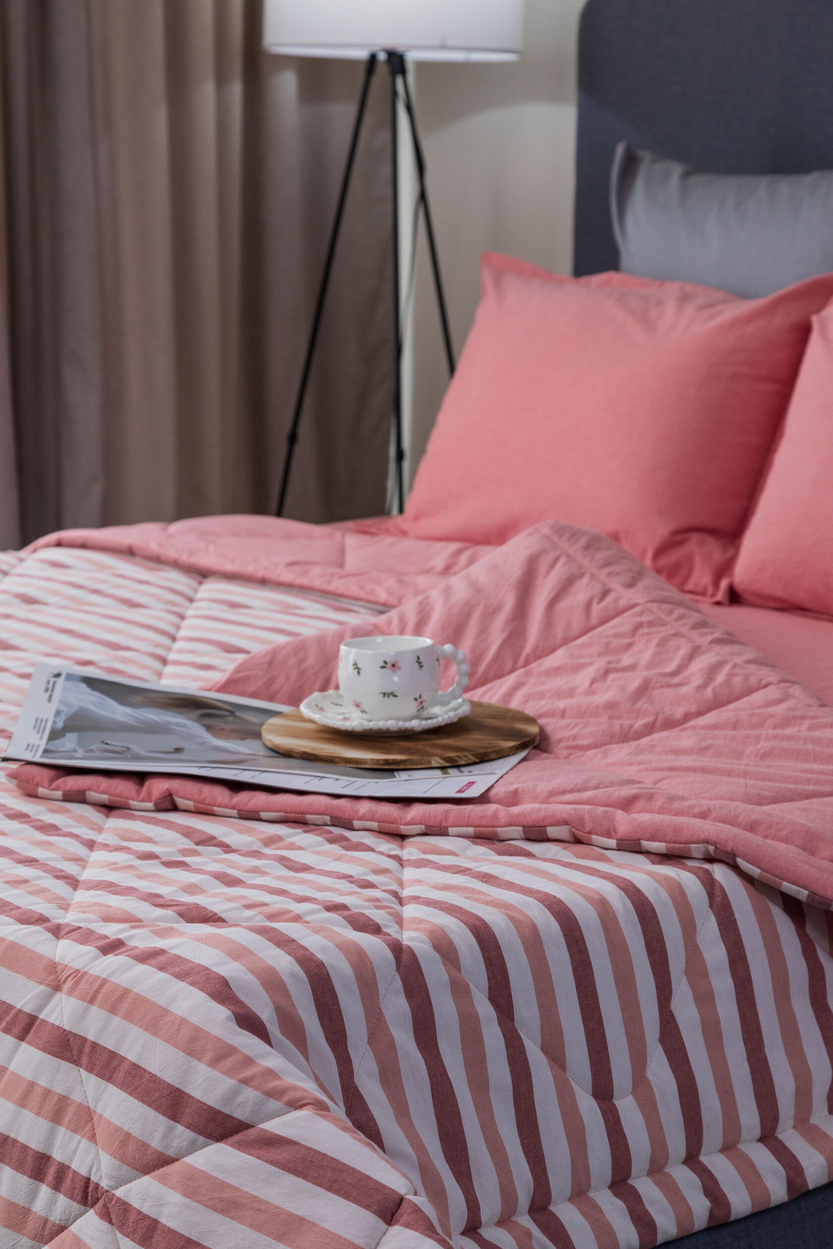 Комплект постельного белья со встроенным одеялом из вареного хлопка — не требует глажки