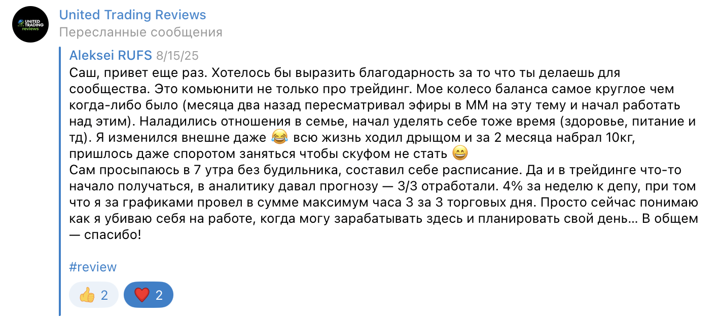 Отзыв участника UTC