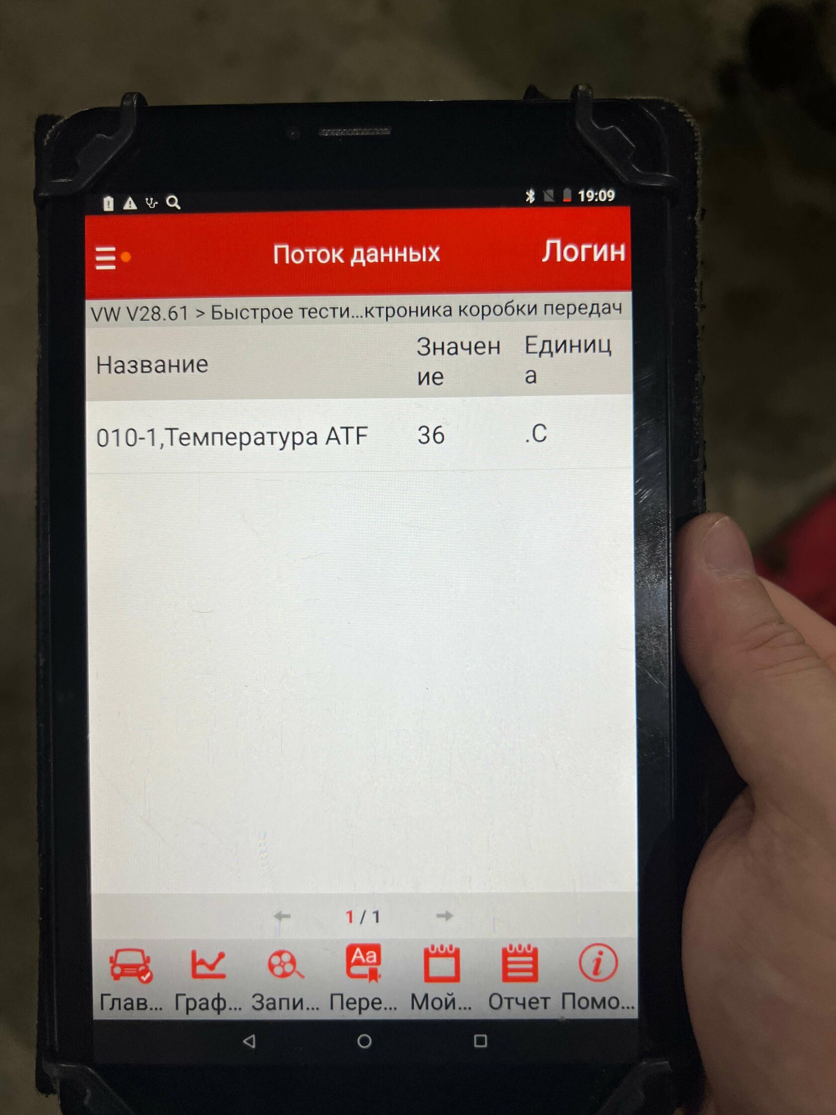 Контроль температуры АКПП Volkswagen