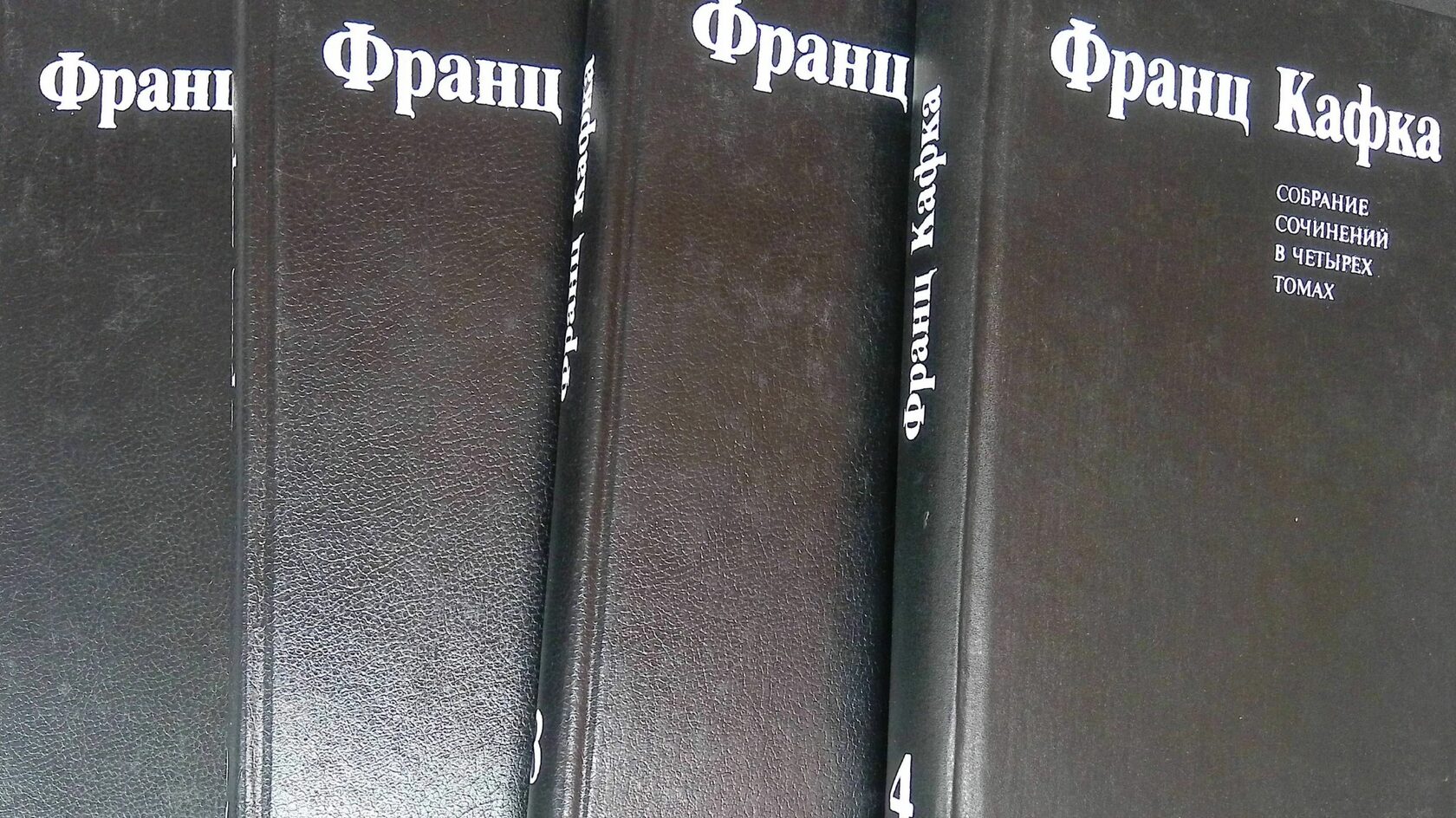 Корешки собрания сочинений Франца Кафки