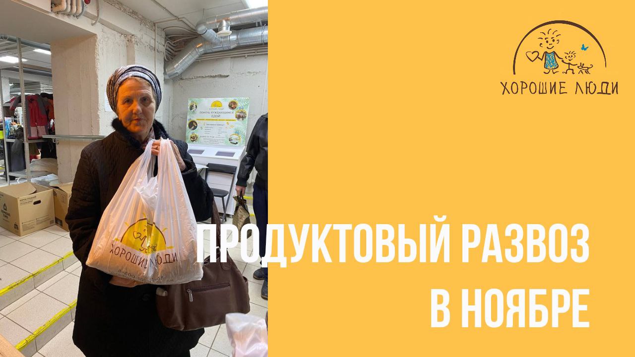 Помощь продуктами пожилым, инвалидам, многодетным