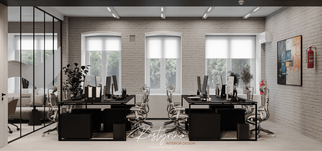 Офис на Ленинском проспекте, 127 м², современная классика