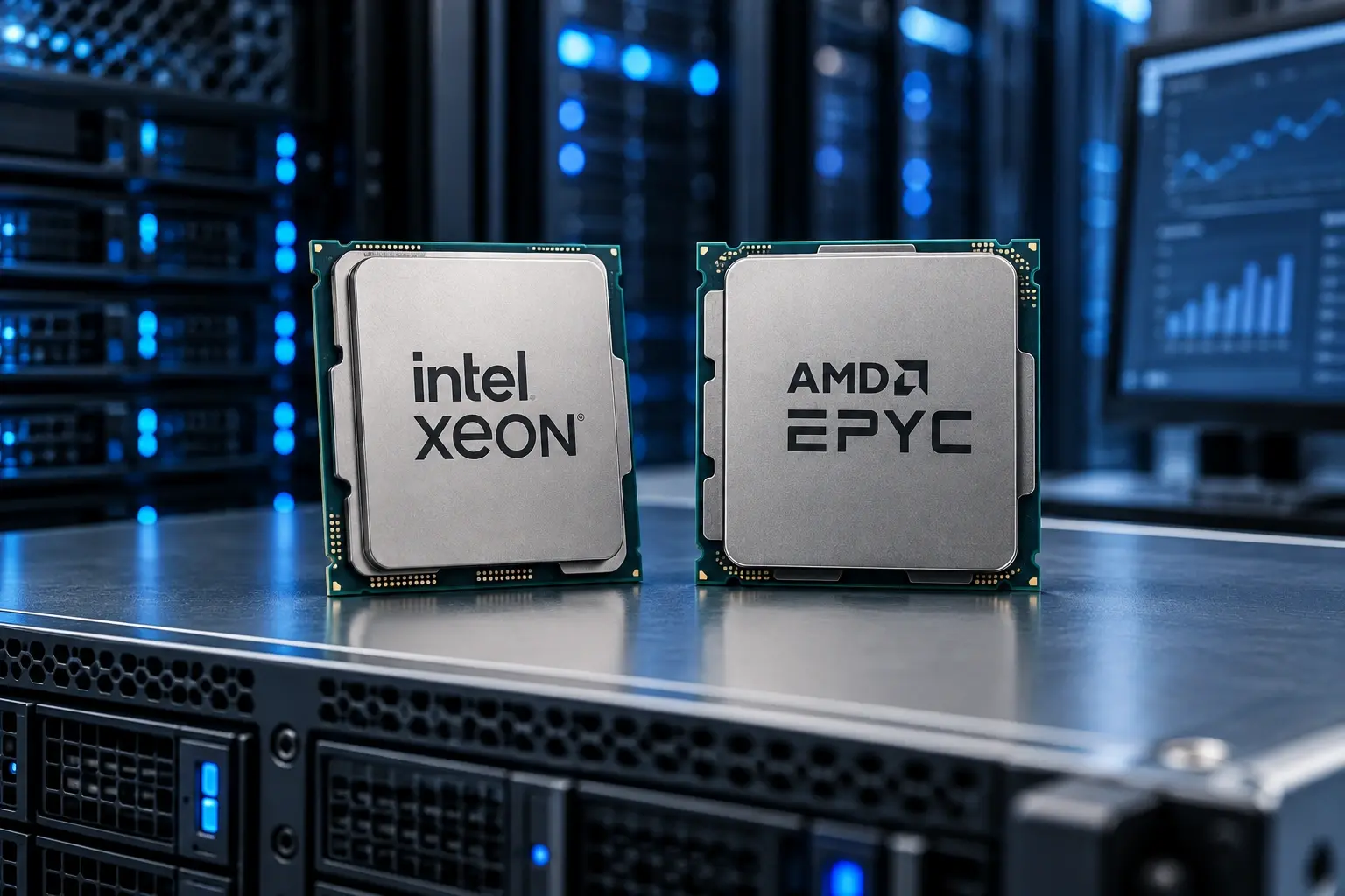 Сравнение Intel Xeon и AMD EPYC для сервера