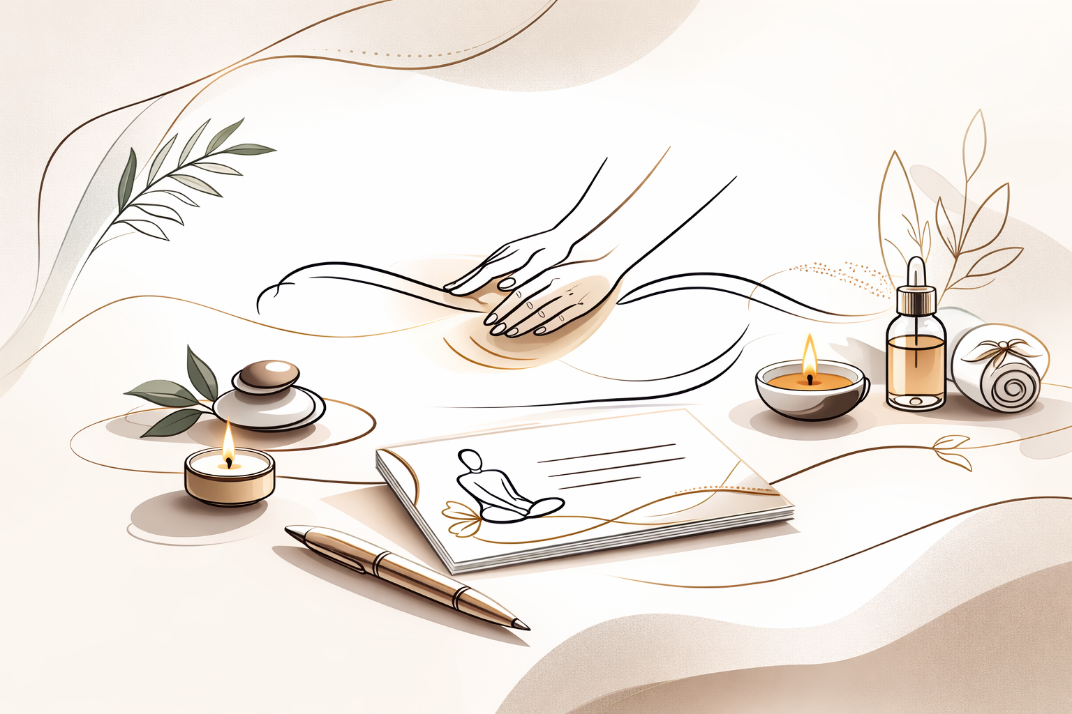 визитка массажиста образец лицевая сторона