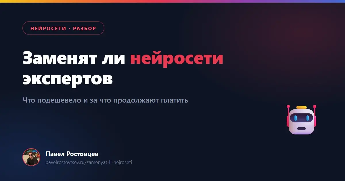 Заменят ли нейросети экспертов