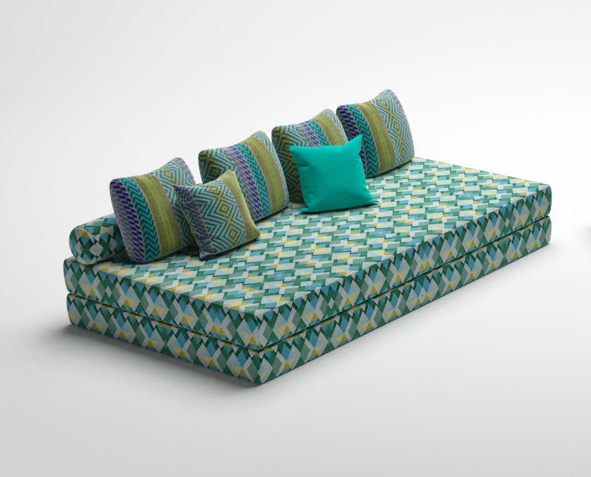 диван из подушек модулей бескаркасный