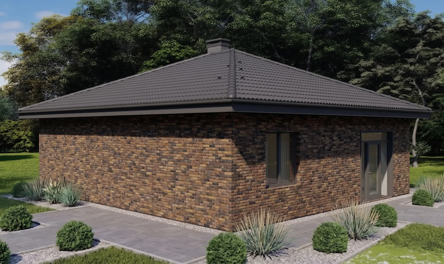 Индивидуальный одноэтажный дом 91 м²: изображение 2