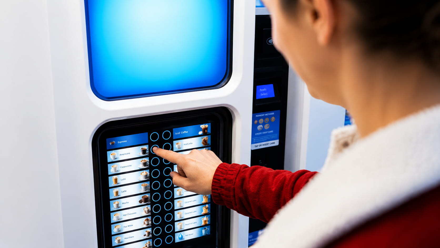 mettez à l&amp;amp;#39;échelle une entreprise de café automatisée, un bar à café automatisé, un café traditionnel par rapport à un investissement automatisé dans un bar à café une entreprise de café automatisée un bar à café intelligent, une entreprise de