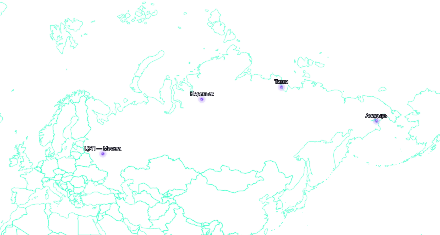 Карта наземных станций