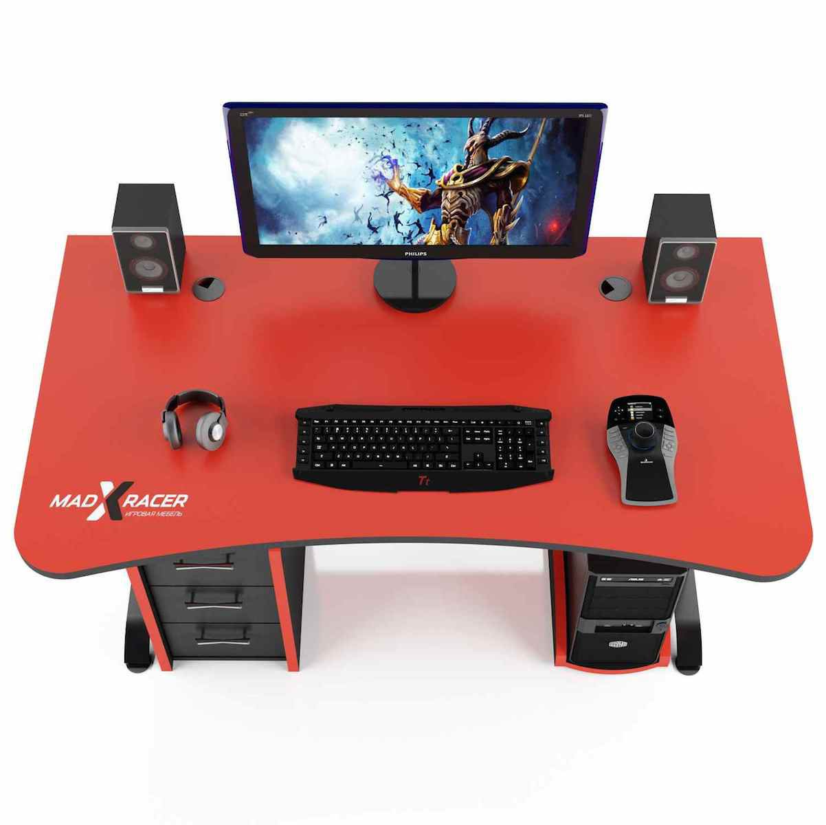 Игровой компьютерный стол MADXRACER Arena gts15/BW