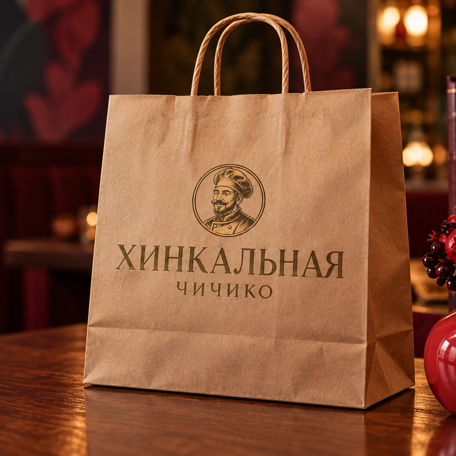 Доставка из Хинкальной ЧИЧИКО — фирменный пакет