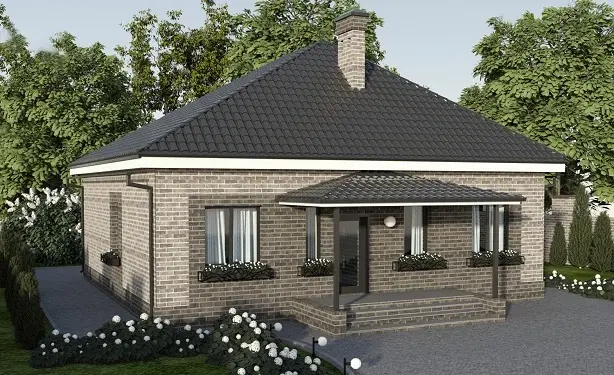 Проект одноэтажного дома B-97, 97.3 м²