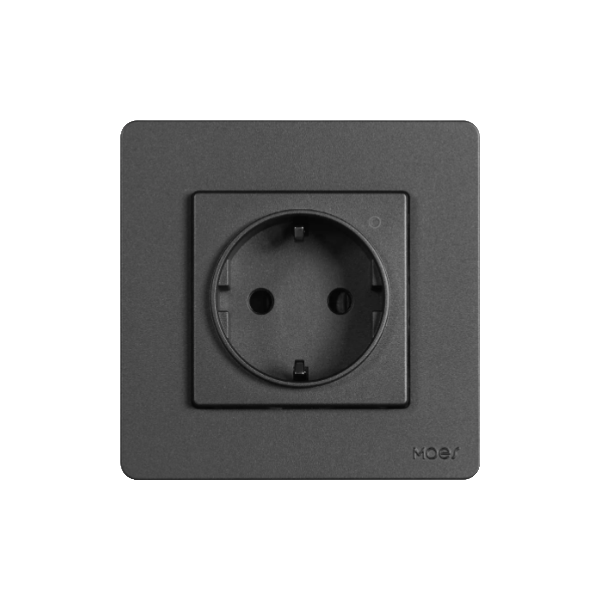 Умная розетка MOES Star Ring ZigBee 16А, графит