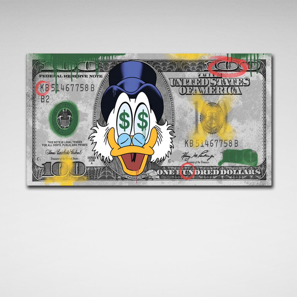 Картина доллар на стену