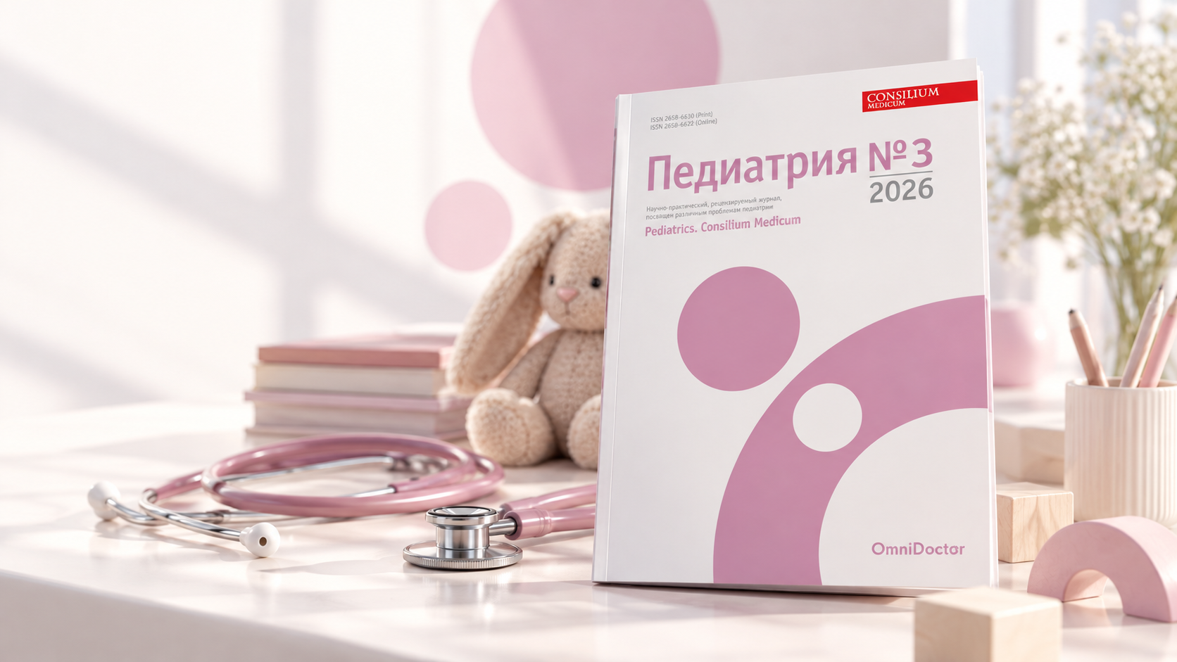 Журнал «Педиатрия» №3, 2026 в светлой композиции