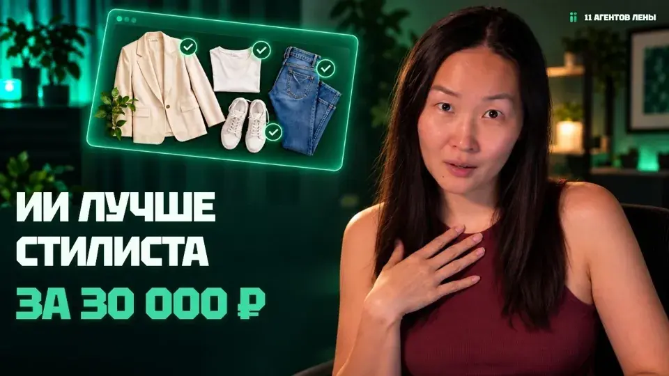 Обложка ролика «Я создала ИИ-стилиста и сэкономила 30 тыс рублей»