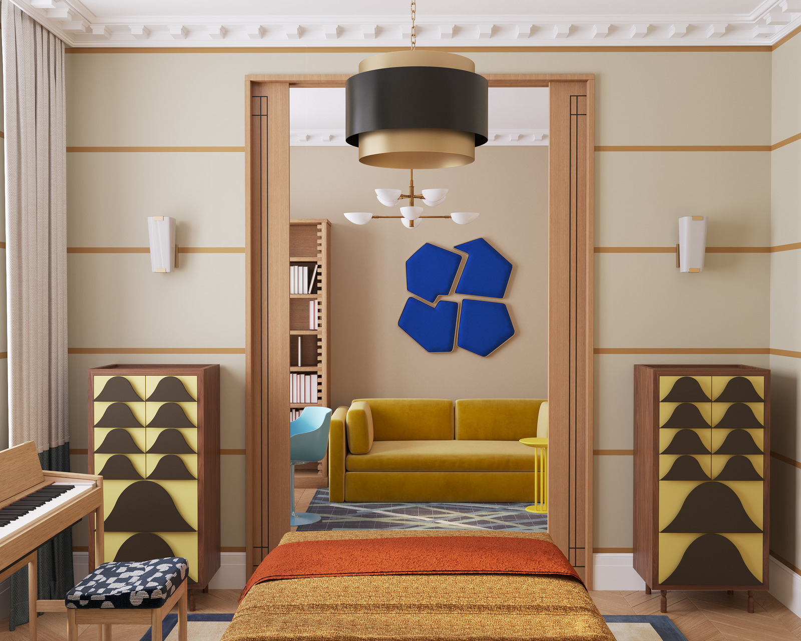 Комоды Wittmann в интерьере спальни дизайнера Екатерины Фёдоровой