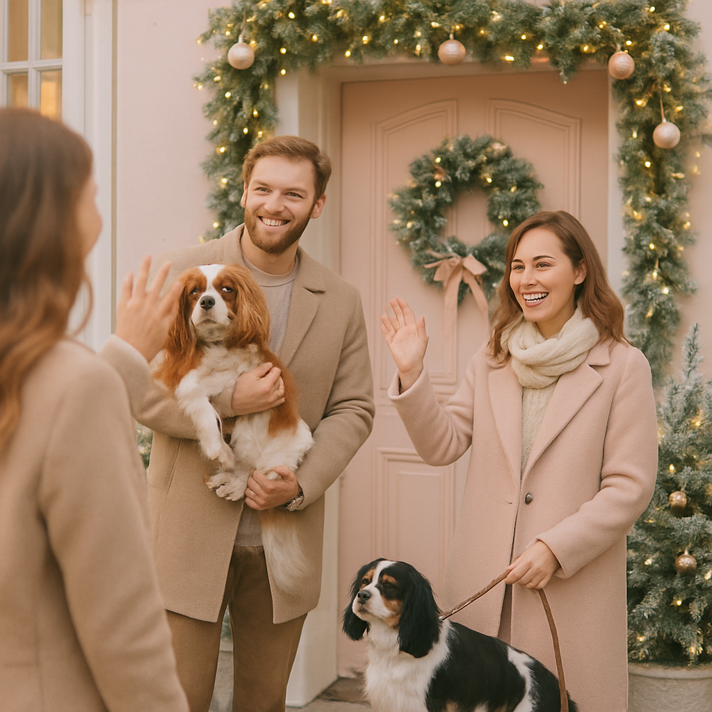 Встречая гостей, держите собаку на руках или на поводке