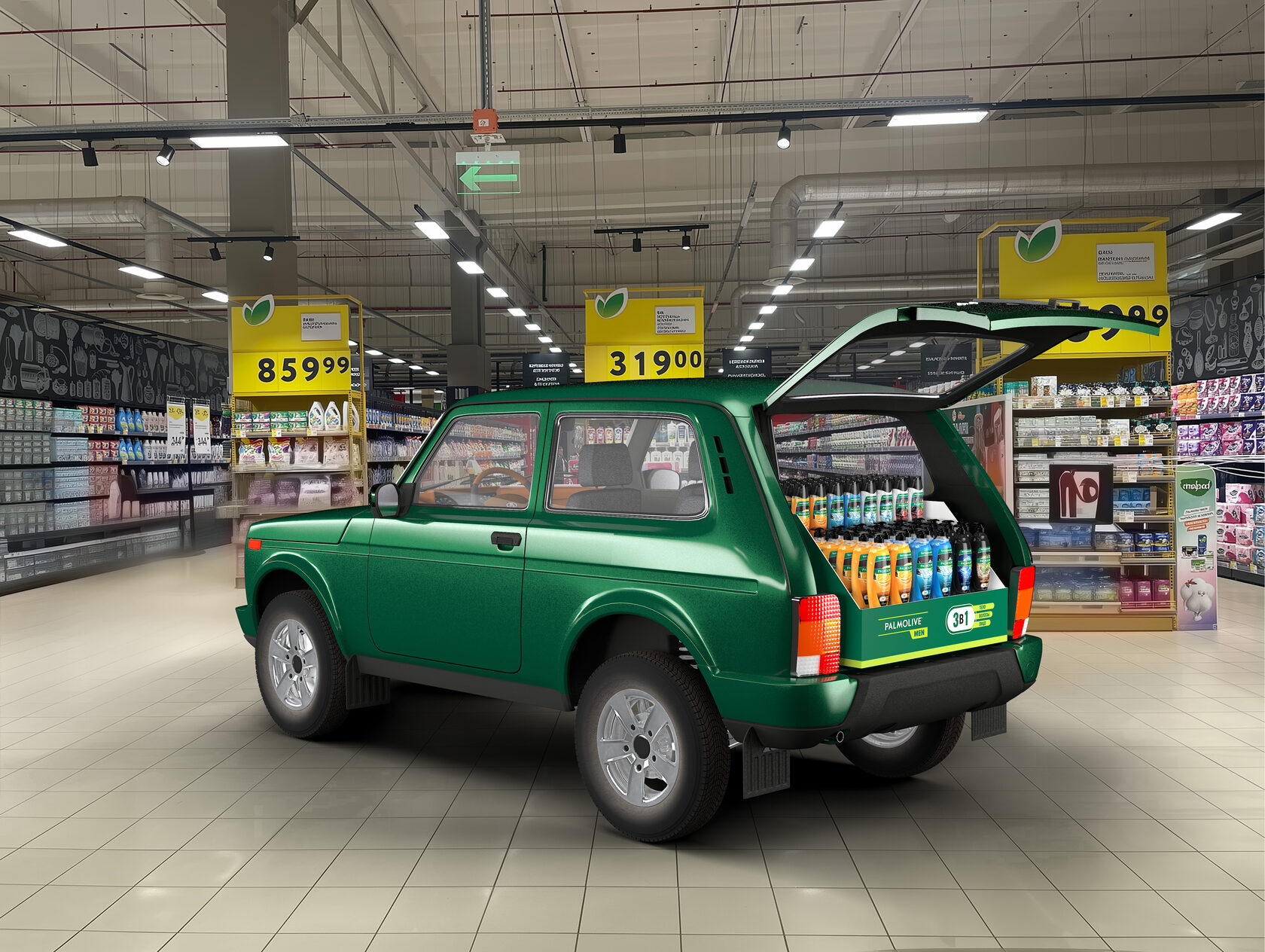 Визуализация промо-авто в торговой точке