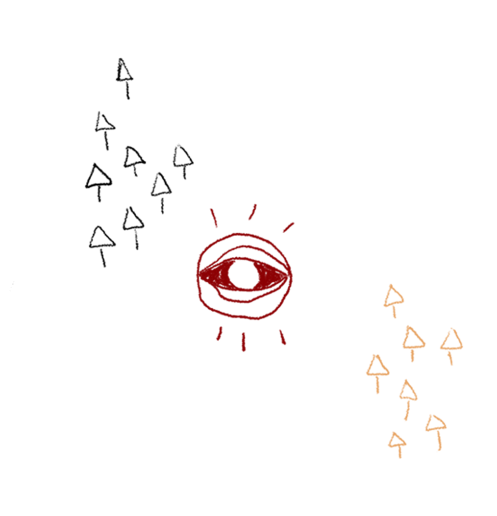 око и стрелки