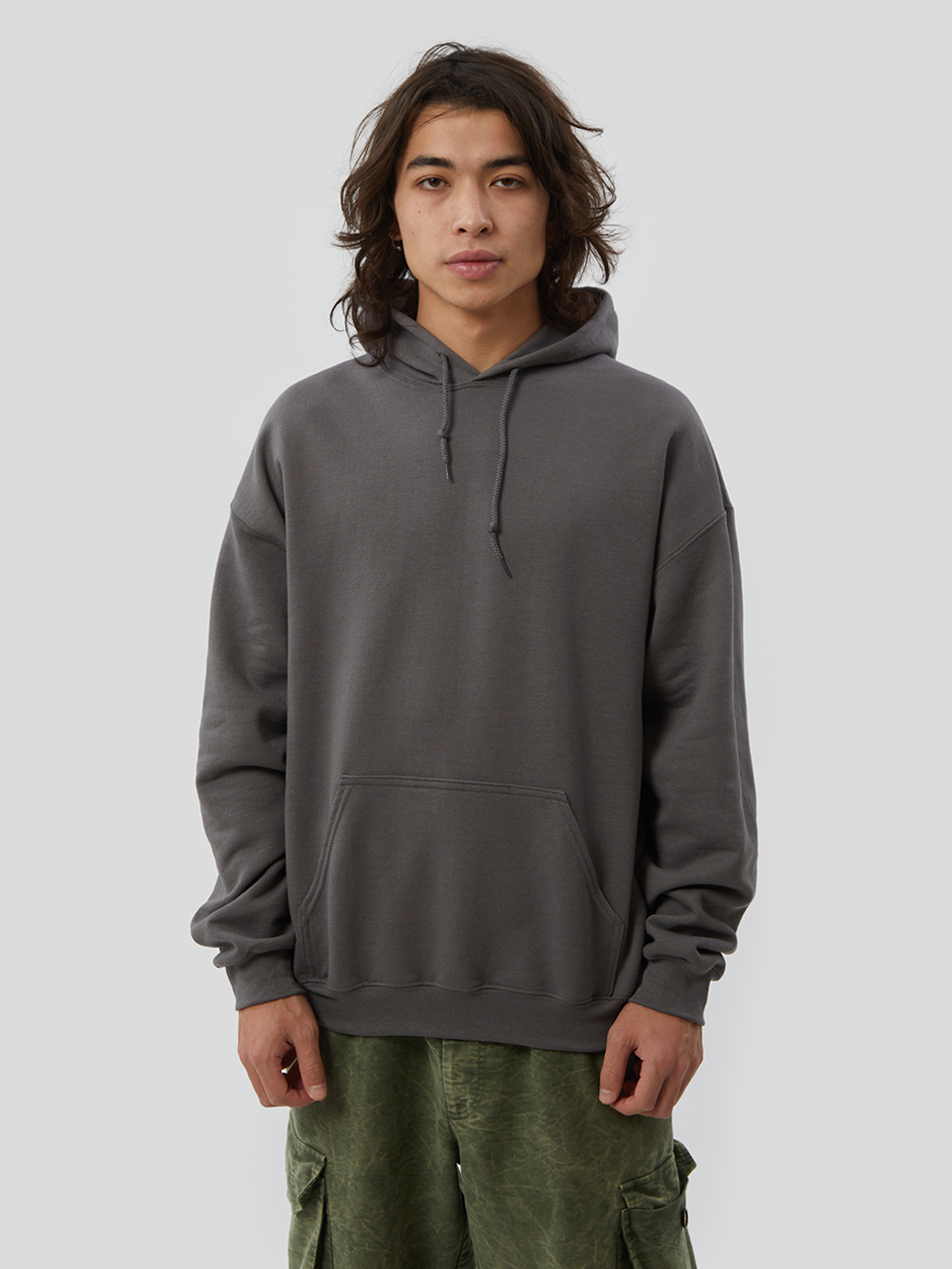 Gildan hoodie charcoal sale