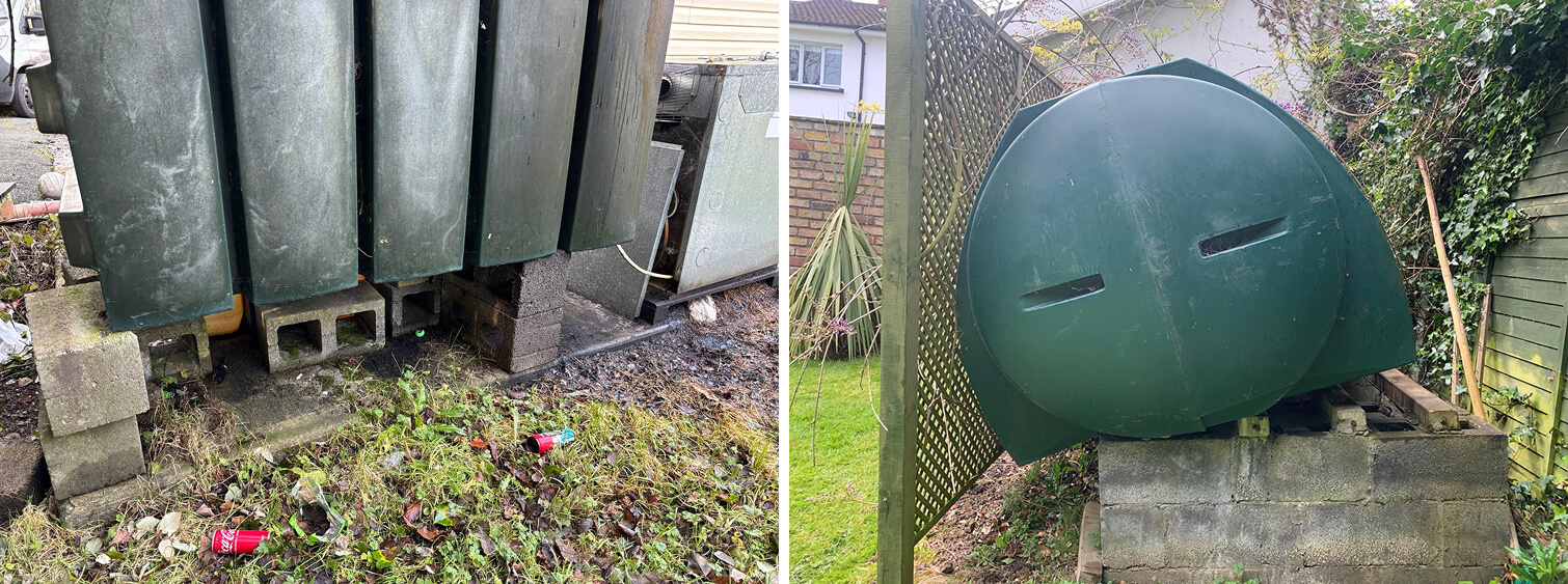 Example on how to make pictures to get oil tank replacement quote