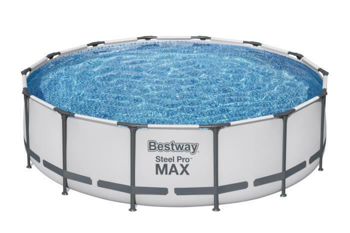 Каркасный бассейн Bestway Steel Pro Max 427*107 см, 13030 л, фил-насос 3028 л/ч, лестница, тент (56950)